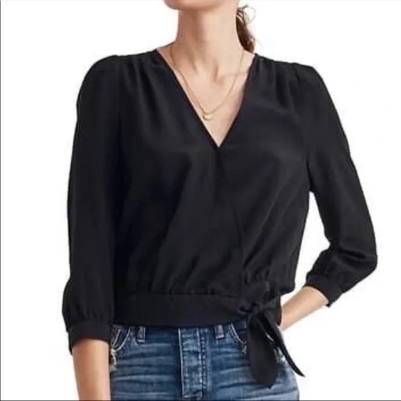 Madewell wrap top - Picture 2 of 7